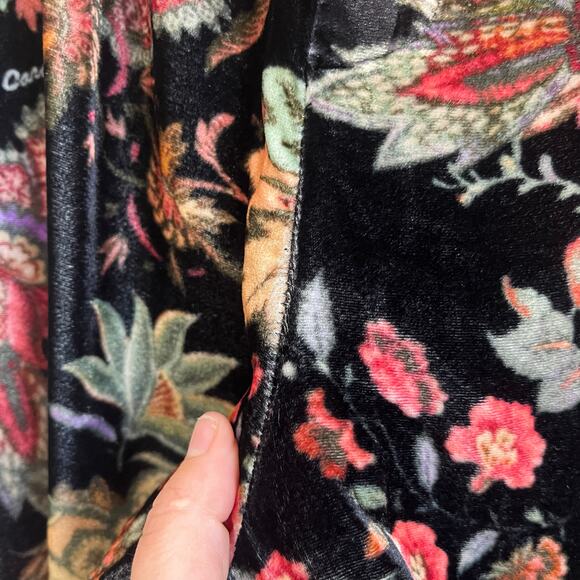 Cara Cara Milano Floral Velvet Wide Leg Pants Tapestry Print M - Picture 14 of 15